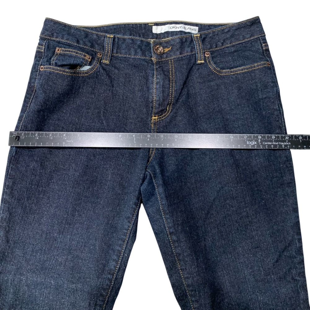 DKNY Jeans Women's Skinny Fit Dark Wash Denim Size 14 32" Inseam Stretch - Picture 6 of 9